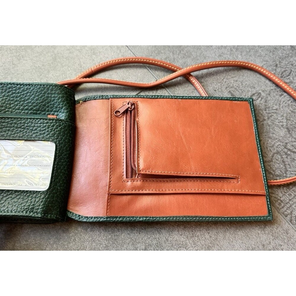Dooney & Bourke Crossbody Bag All Weather Leather Green Tan Heritage minimalist - Picture 11 of 15